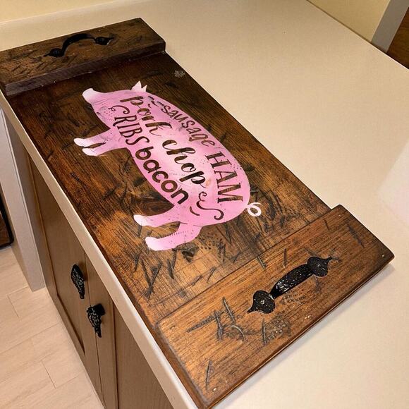 Handmade Charcuterie Board Piggy theme serving tray - Picture 4 of 4